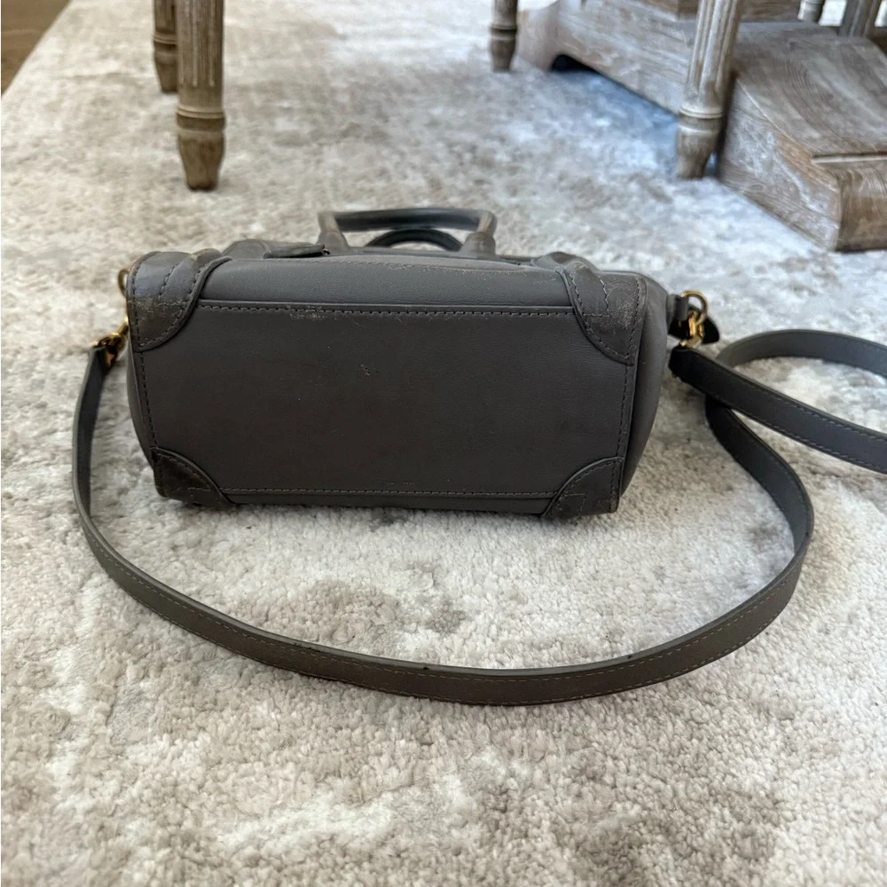Celine Small Luggage Tote in Light Gray